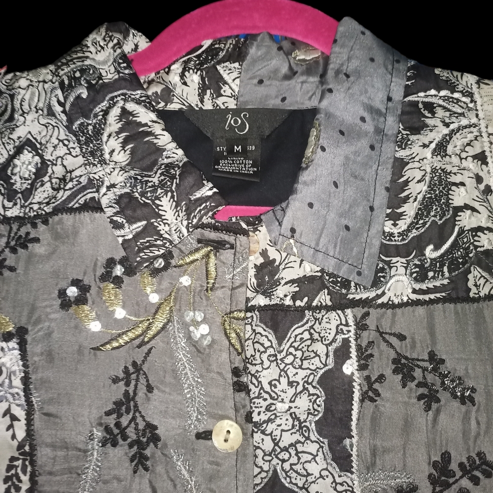 Ios Gray Beaded Jack With Sequin Sharp Looking - image 4